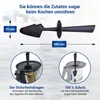 A marketing image showing a kitchen utensil with dimensions and close-ups of its application. Produktbild-Vorschau