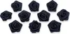 Satinrosen 3cm zum Basteln & Aufnähen 10 Stück Schwarz Produktbild-Vorschau 3