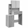 A vanity table with a cabinet and shelves, shown against a white background. Produktbild-Vorschau