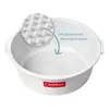 A white foot bath tub with massage nubs on the inside bottom and a close-up inset showing the nubs. Voir les images du produit