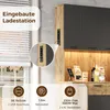 Armoire vitrine Merax pour cuisine, équipée de LED, meuble Voir les images du produit 9