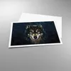 Poster - Poster ohne Rahmen - Wolf Dunkel Grafik - 100x70 Produktbild-Vorschau 3