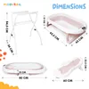 Baignoire pour bébé moovkee avec support, 80 cm, rose, Voir les images du produit 5