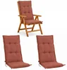 BURI 2x Auflagen Set Hochlehner für Gartenstühle 120x48x7cm Produktbild-Vorschau 1