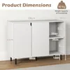 KOMFOTTEU Buffetschrank Sideboard weiß, moderner Produktbild-Vorschau 7