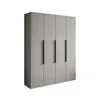 Drehtürenschrank Kleiderschrank Schrank 180 cm grau farben Produktbild-Vorschau 1