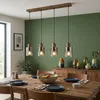 Globo Lighting Hängeleuchte MDF Holzoptik dunkel, Glas Produktbild-Vorschau 6