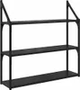 vidaXL Wandregal Schwarz Eichen-Optik 80 x 21 x 78,5 cm Produktbild-Vorschau 3