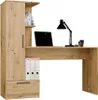 BDW, Schreibtisch mit Regal, 143×140×50 cm, Schublade, Produktbild-Vorschau 1