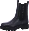 A black Chelsea boot with a thick sole and the brand name printed vertically on the side. Produktbild-Vorschau