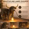 formano Hochlandrind Lampe Stimmungslampe Antik-Goldfarben Produktbild-Vorschau 3