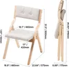 Dimensions of a folding chair are shown with measurements in inches and millimeters. Podgląd zdjęcia produktu