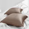 Satin Kissenbezug 80x80 2er Set Rosa Braun Produktbild-Vorschau 7
