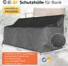 Schutzhülle Bank 150x60x88cm Schutzhaube Abdeckplane Grau Produktbild-Vorschau 2