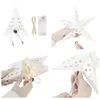 A collage of four images showing how to assemble and insert lights into a paper star lantern. Podgląd zdjęcia produktu