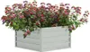 vidaXL Garten-Hochbeet 129x45 cm Verzinkter Stahl Silber Produktbild-Vorschau 7
