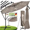 tillvex Alu Ampelschirm Cappuccino LED Solar Ø 300 cm mit Produktbild-Vorschau 1