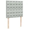 Boxspringbett mit Matratze Hellgrau 90x200 cm Samt Produktbild-Vorschau 8