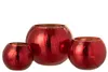 Windlicht Kugel Rissig Glas Perle-Effekt Rot Large Produktbild-Vorschau 5