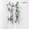 2pcs 7FT Künstliche Wisteria Vine Girlande Gefälschte Blume Produktbild-Vorschau 5