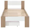Holzbett 90x200 mit 2 Bettkästen Bett Eiche Braun Weiß Holz Náhled obrázku produktu 11