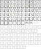 A collection of electrical outlets and switches arranged in a grid. Produktbild-Vorschau