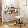 Bureau rabattable COSTWAY avec compartiment de rangement, Voir les images du produit 2