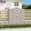 vidaXL Gabionen mit Hochbogen 7 Stk. 200x30x220/240cm Produktbild-Vorschau 2