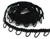 Schlingenborte mit elastischen Ösen schwarz B 15mm Öse 8mm Produktbild-Vorschau