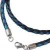 Lederkette Lederband Herren Halskette Schwarz Blau 17-100 Produktbild-Vorschau 2