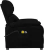 Side view of a black fabric massage chair. Náhľad obrázku produktu