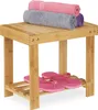 Poggiapiedi Relaxdays in bambù, fino a 100 kg, sgabello Anteprima dell’immagine prodotto 1