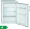 An open white refrigerator with clear shelves and door compartments, against a white background. Produktbild-Vorschau