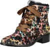 Laura Vita Damen Stiefelette Blumenmuster Satinband Produktbild-Vorschau 7