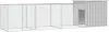 The Living Store Hühnerkäfig Grau 400x91x100 cm Verzinkter Produktbild-Vorschau 1