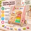Passeggino in legno - Passeggino per bambini | 38 x 32 x 46 Anteprima dell’immagine prodotto 2