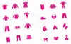 Möbelaufkleber Ordnungssticker für Kleidung pink/weiß Produktbild-Vorschau 1