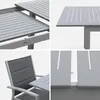 Set tavolo da giardino allungabile in alluminio con 6 Anteprima dell’immagine prodotto 9