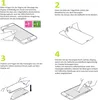 Instructions for applying a screen protector to a smartphone. Produktbild-Vorschau