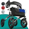 ELONEO Déambulateur pliable avec siège, déambulateur Voir les images du produit 1
