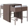vidaXL 5-tlg. Gartenbar-Set mit Kissen Braun Poly Rattan -  Produktbild-Vorschau 3