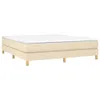 vidaXL Boxspringbettgestell Creme 180x200 cm Stoff Produktbild-Vorschau 3