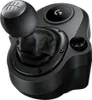 A close-up studio shot of a black Logitech Driving Force Shifter. Produktbild-Vorschau
