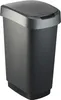 ROTHO Schwingdeckeleimer schwarz/anthrazit, Inhalt: 50 Produktbild-Vorschau 1