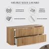 Rodan | Armoire salle bain 120 cm | Marron Mat - Bois | Voir les images du produit 3