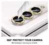 Close-up of a smartphone camera lens protector being applied to a white smartphone. Náhled obrázku produktu