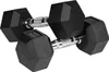 Rebel ACTIVE Rubber-coated cast iron dumbbells 2x8 kg Náhled obrázku produktu 1