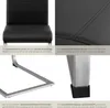 A collage of four close-up images of a black chair, highlighting its features. Produktbild-Vorschau