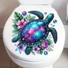 GKA WC Deckel Aufkleber Schildkröte mit Blumen Produktbild-Vorschau 1