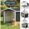 Hundehütte Outdoor XXL Metall 102x91x84cm Wasserdicht Produktbild-Vorschau 6